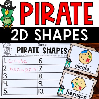 Preview of Pirate 2D Shapes Write the Room