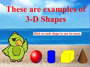 Preview of Pirate 2-D and 3-D Shapes for Promethean Board
