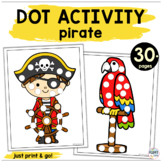 Pirate Activities Dot Marker Printable for Toddler and Preschool