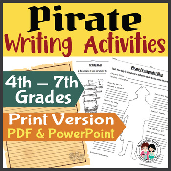 Preview of Pirate Activities, Pirate Writing Ideas, Character Creation, & Rubric