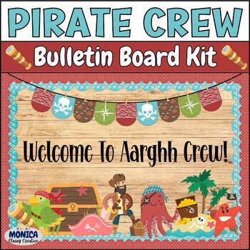 Preview of Pirate Adventure Bulletin Board Kit Summer Back To School Decor Welcome Board