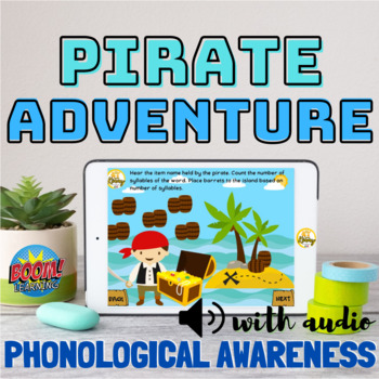 Preview of Pirate Adventure Phonological Awareness (No Print! No Prep!)