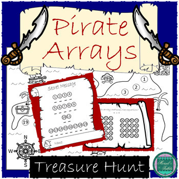 Preview of Pirate Arrays Treasure Hunt: Write the Room