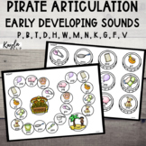 Pirate Articulation Activities for Early Developing Sounds