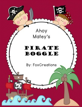 Preview of Pirate Boggle ~ Literacy Centers