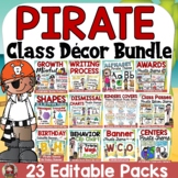 Pirate Class Decor Bundle Editable Templates