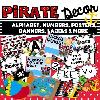 Preview of Pirate Theme Classroom Decor Decorations