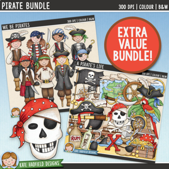 Preview of Pirate Clip Art Bundle (Kate Hadfield Designs)