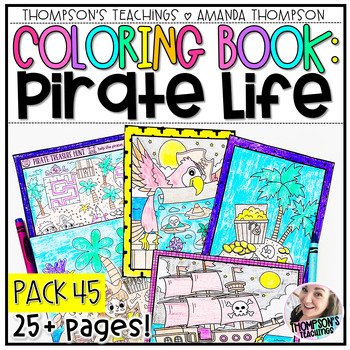 Preview of Pirate Coloring Pages | Coloring Sheets | Pirate Day Activities