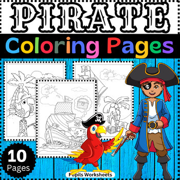Pirate Coloring Pages - Printable Pirate Themed Coloring Pages for Kids