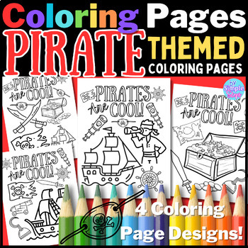 Pirate Coloring Pages & Sheets! Pirate Coloring Activity! Pirate Themed!