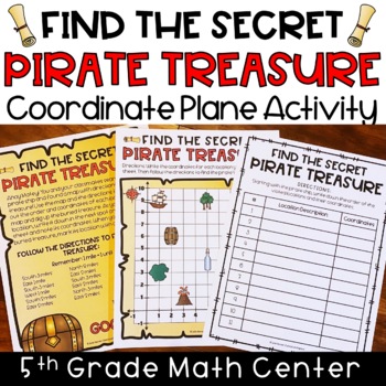 Preview of Pirate Coordinate Plane Activity Quadrant I Only