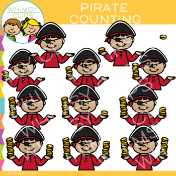 Preview of Pirate Counting Coins Clip Art