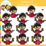 Pirate Counting Coins Clip Art