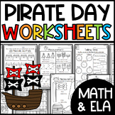 Pirate Day Theme Activities and Worksheets: End of the Yea