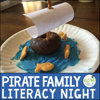 Preview of Pirate Family Literacy Night Editable