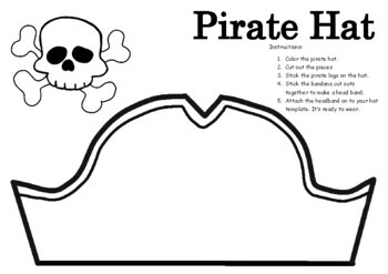 Preview of Pirate Hat Printable