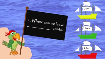 Preview of Pirate Homophones: Are, Our, Hour Activities Bundle
