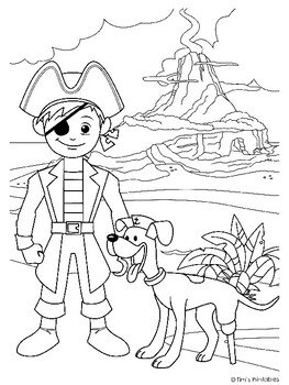 Pirate Boy and Girl Dry Erase Coloring Set ITH