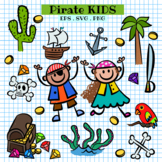 Pirate Kids - Vector Doodle Clipart Set