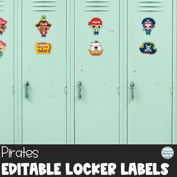Preview of Pirate Locker Labels – Editable Name Tags for Cubbies or Coat Hooks