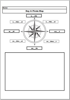 Preview of Pirate Map Lesson Worksheet