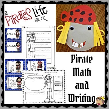 Preview of Pirate Math Games, Glyphs, and Writing Bundle