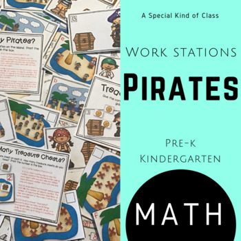 Preview of Kindergarten Pirate Math Work Stations - Aligned to Common Core