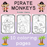 Coloring Pages for Kids - Monkey Pirates
