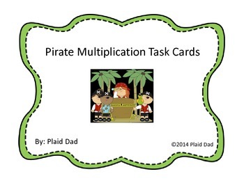 Preview of Pirate Multiplication Task Cards