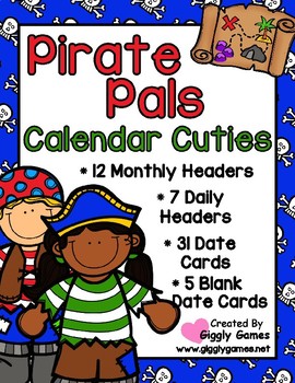 Preview of Pirate Pals Full Year Calendar Cuties