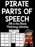 Pirate Parts of Speech Cut & Paste Worksheets Nouns, Adjec