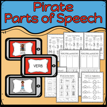 Preview of Pirate Parts of Speech Practice Videos and Printables
