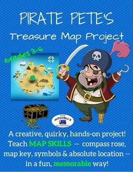 Preview of Teach Map Skills with Pirate Pete's Treasure Map Project