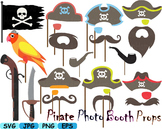 Pirate Photo Booth Props Pirates clip art game Party Birth