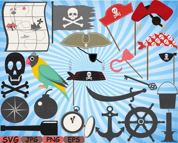 Pirate Party Photo Booth Prop, Children Pirate Photo Booth Prop