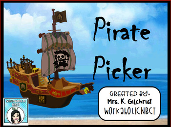 Preview of Pirate Picker Random Student Name Selector Promethean Flipchart Lesson