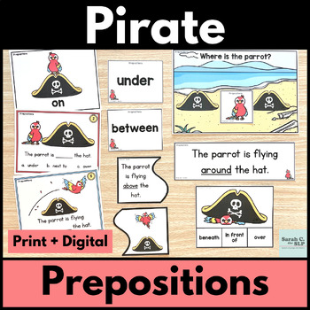 Preview of Pirate Prepositions or Spatial Concepts Activities for Language & Grammar