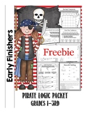 Early Finishers Puzzling Pirate Freebie