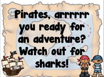 Preview of Pirate Review Game ELA * Math * Sight Words * Kindergarten * 1st Grade