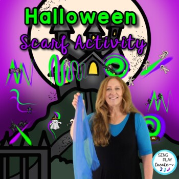 Preview of Halloween Scarf Activity: Dynamics, Directional Words, Coloring Activities