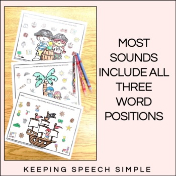 Pirate Speech - No Prep Articulation Worksheets for Speech Therapy