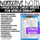 Pirate Speech Therapy 1 Page Book Companion Cheat Sheet