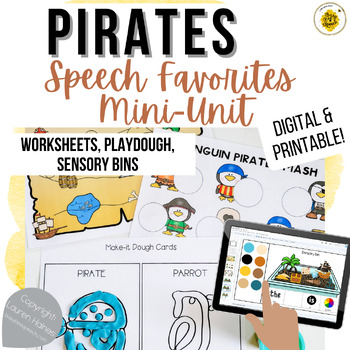 Preview of Pirate Speech Therapy Mini Unit | Digital + Printable