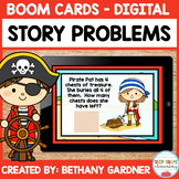 Pirate Story Problems - Boom Cards - Distance Learning