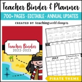 Pirate Teacher Binder and Planner