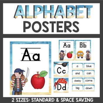 Preview of Pirate Theme Alphabet Posters