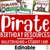 Pirate Birthday Chart Display Bulletin Board | Back to Sch
