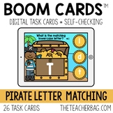 Pirate Theme Letter Matching BOOM CARDS™