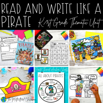Preview of Pirate Theme Reading and Writing Unit | End of The Year Activities